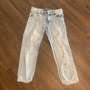 Lucky Brand kids distressed mom jean size 8